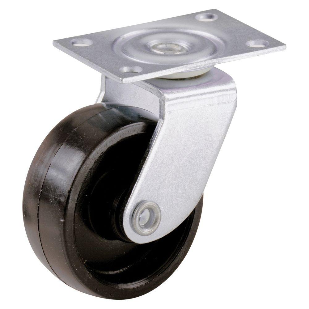 Caster 1-4pcs 1.5 Inch 1.85 inch 2 inch Swivel Caster Wheels Grip Neck Stem Caster Blue White Black Wheel with Brake Furniture Component Color : 1.5 Inch Black 2X