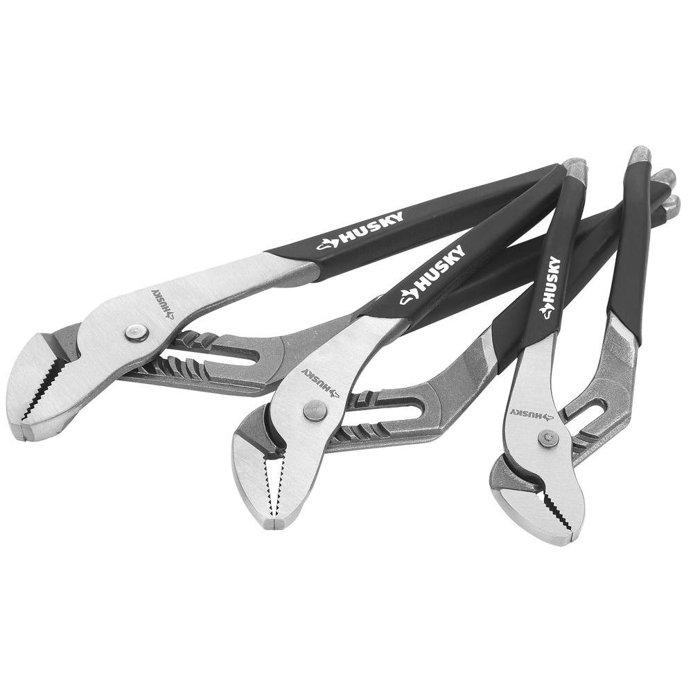 Husky Groove Joint Pliers Set (3Piece)96603 The Home Depot