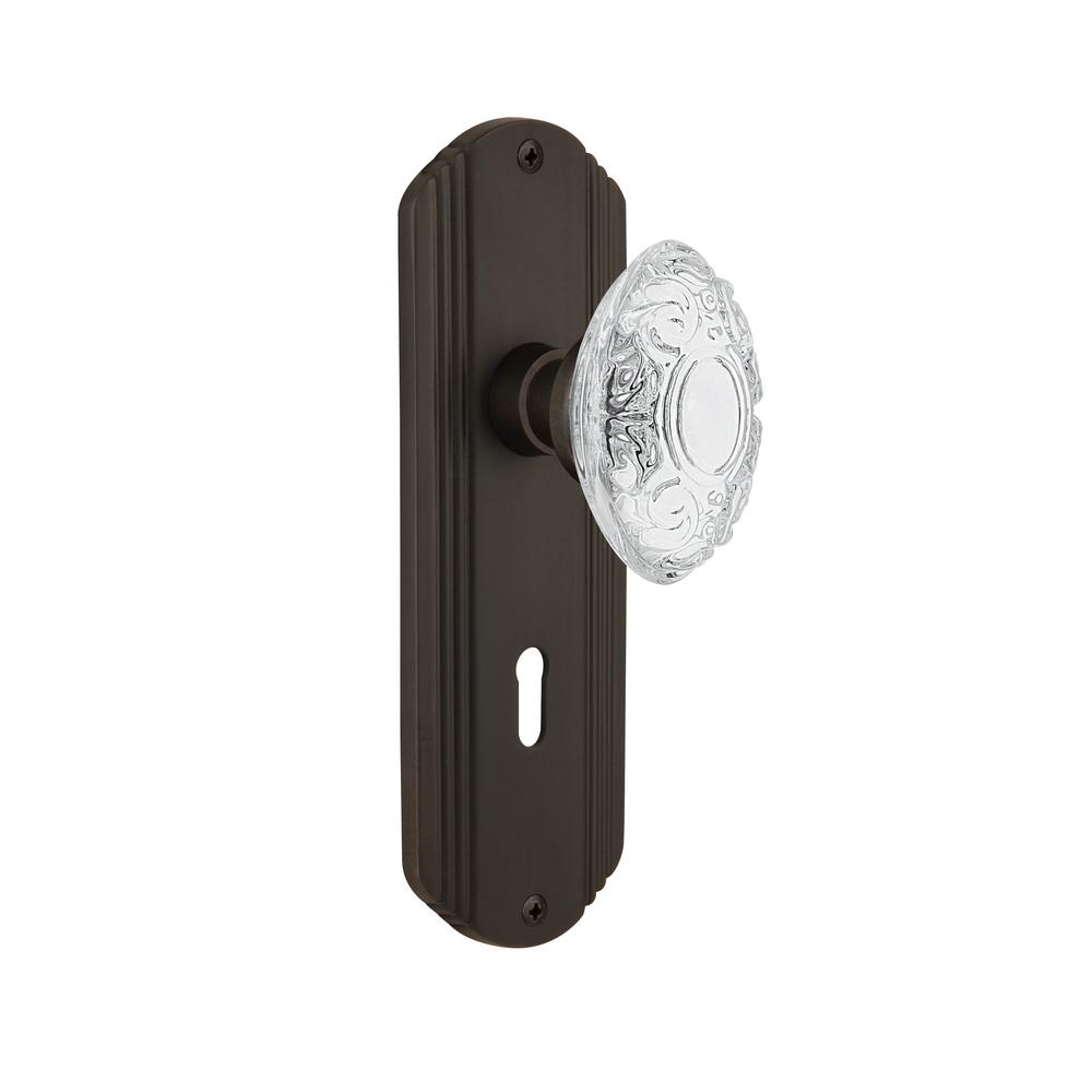 Nostalgic Warehouse Deco Plate Interior Mortise Crystal Victorian Deco Plate Interior Mortise Crystal Victorian Door Knob In Oil Rubbed Bronze