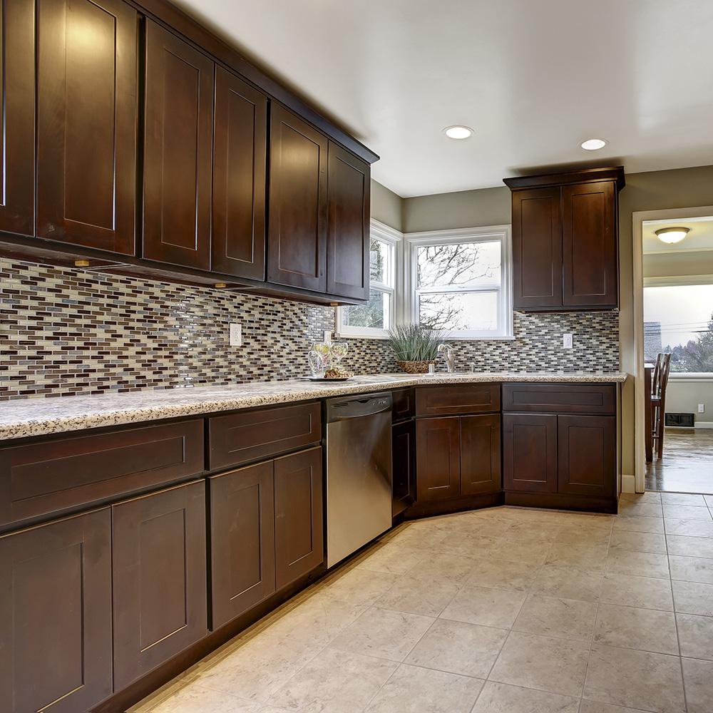 Design House Brookings Ready To Assemble 24x36x12 In Shaker Style Kitchen Wall Cabinet 2 Door Espresso