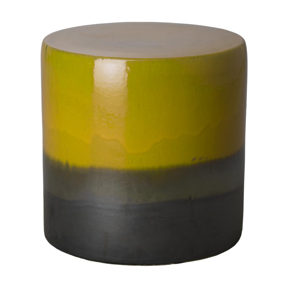 Emissary Mushroom Mustard Yellow Ceramic Garden Stool12150MY The