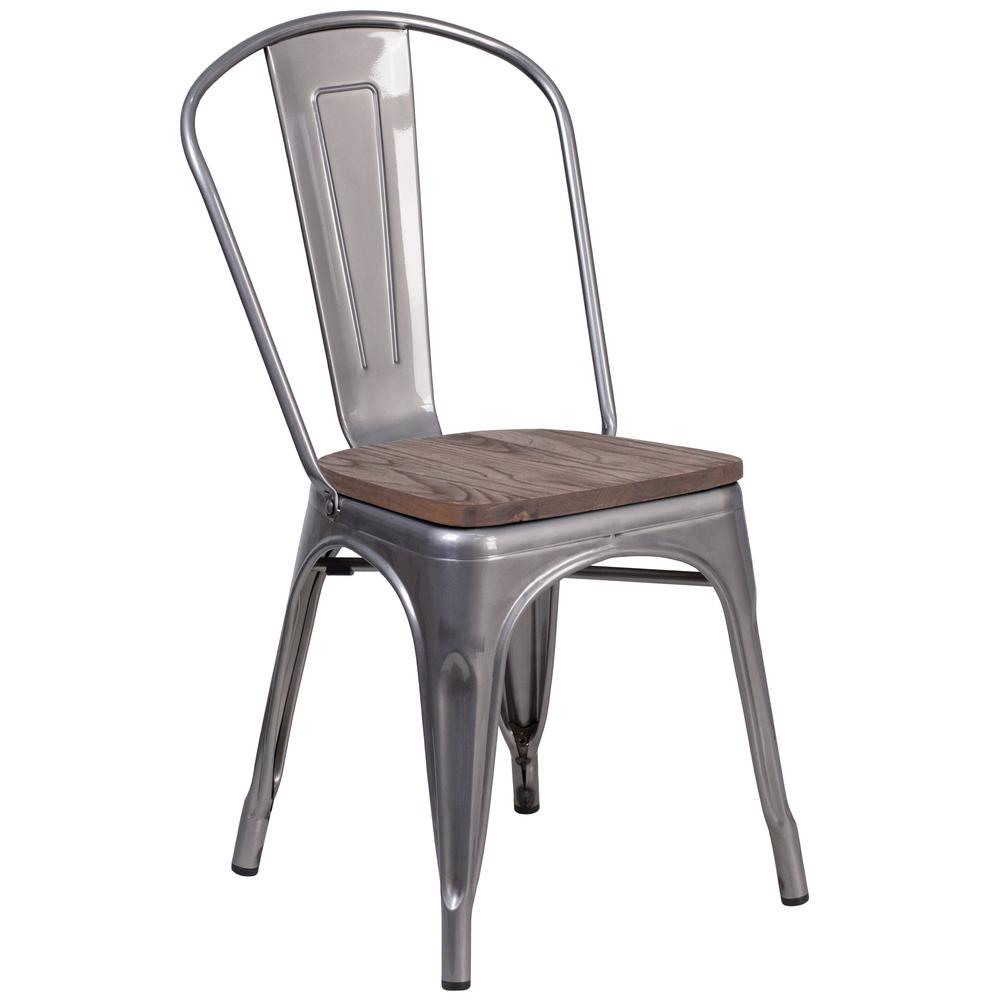 armen living lcsuchwach summer chair in charcoal fabric and walnut wood finish