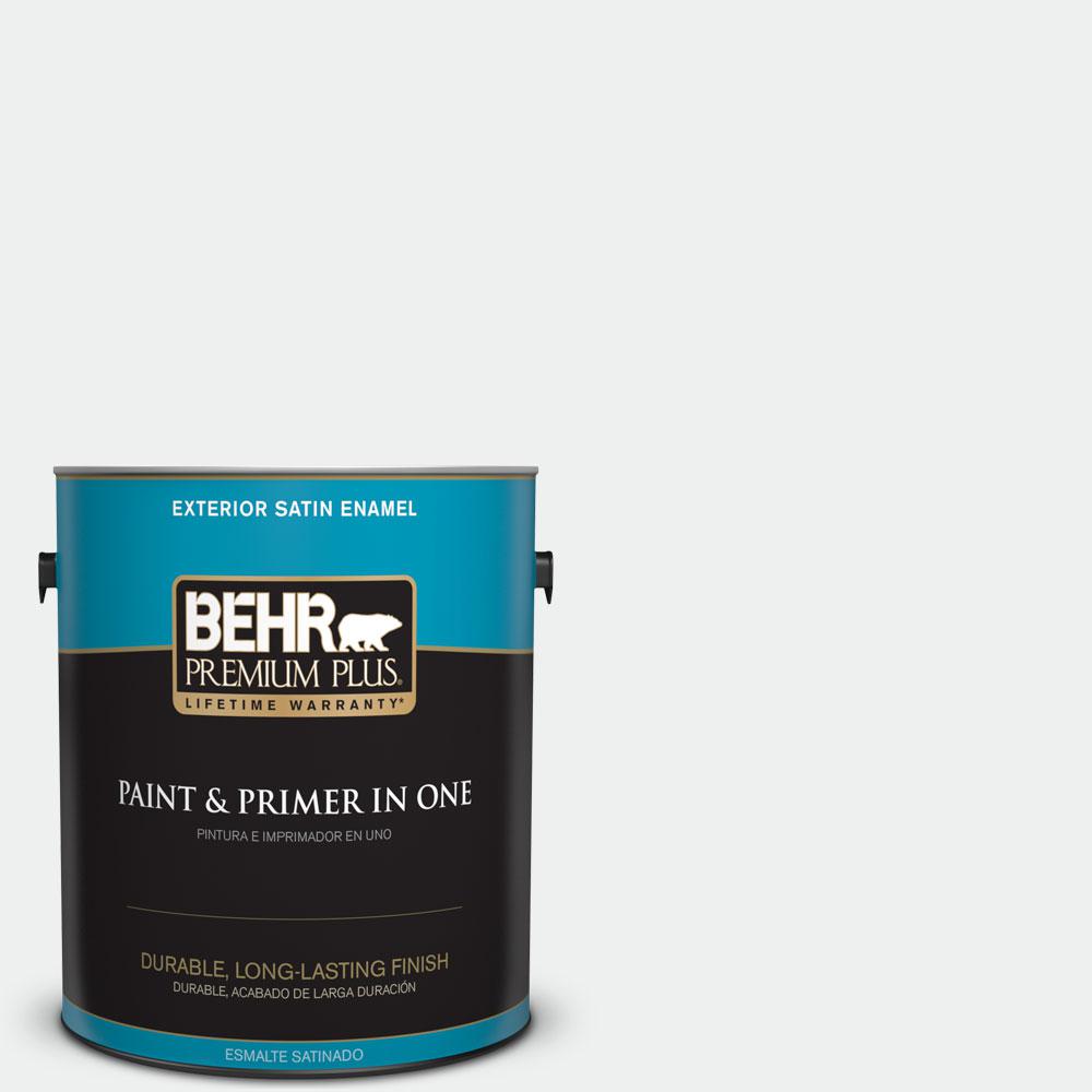 BEHR Premium Plus 1 gal. 57 Frost Satin Enamel Exterior Paint905001