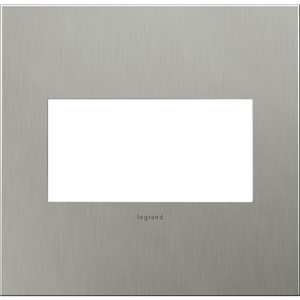 Legrand adorne 2Gang Wall Plate, Brushed Stainless SteelAWC2GBS4
