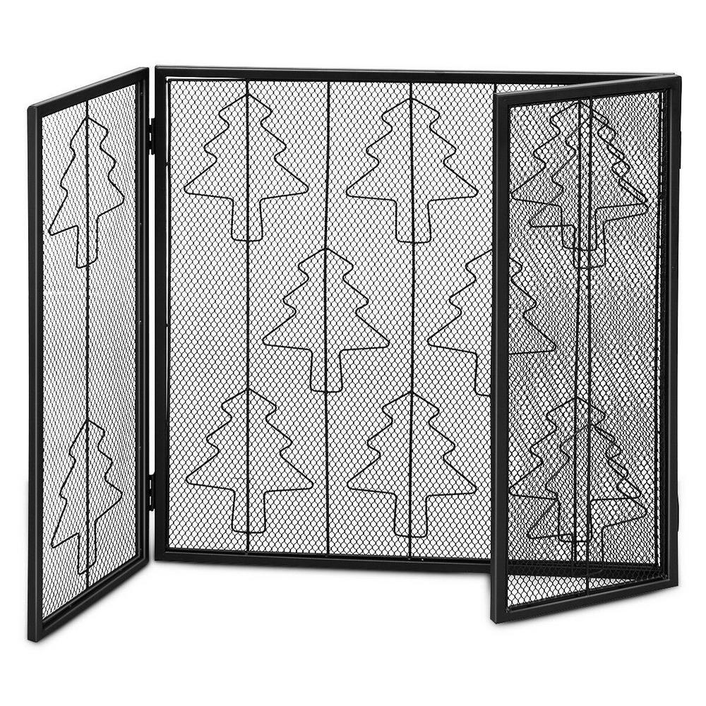 Boyel Living Decorative Steel Filigree Black 3 Panel Folding Fireplace Screen Wf Hw54030 The Home Depot - Pics Of Fireplace Screens Boyel Living Decorative Steel Filigree Black 3 Panel Folding Fireplace Screen Wf Hw54030 The Home Depot - Pics Of Fireplace Screens