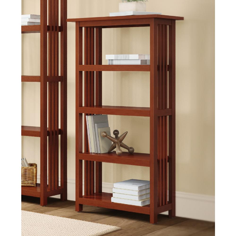 Alaterre Furniture Mission Cherry Open Bookcase AMIA0760 The Home