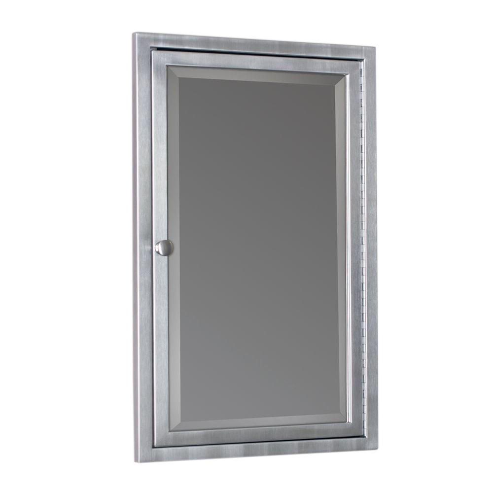 Deco Mirror 16 In W X 26 In H X 4 1 2 In D Framed Single Door