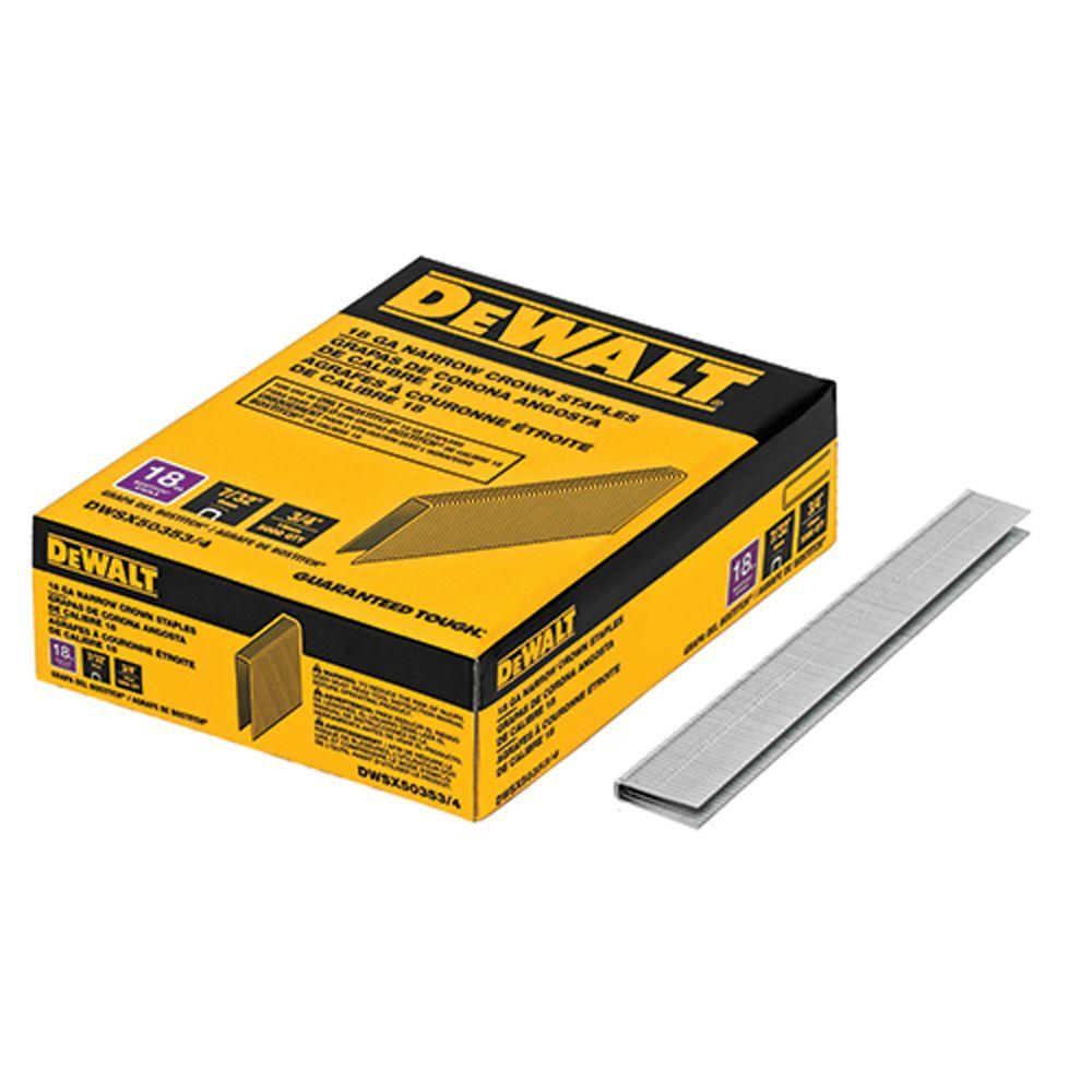 Dewalt 3/4 inch x 7/32 inch 18-Gauge Glue Collated Narrow Crown Staples (5,000... by DEWALT