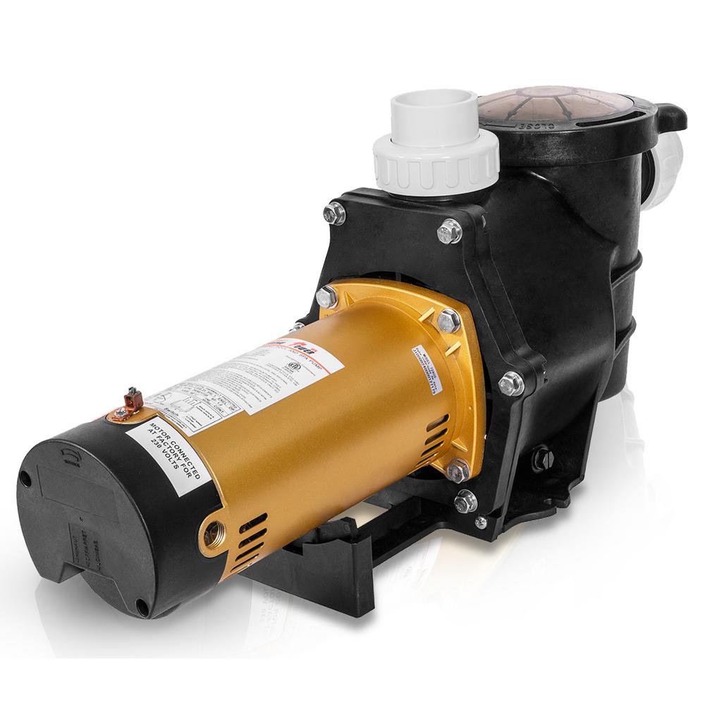 XtremepowerUS 2 HP SelfPriming Dual Speed InGround Pool Pump 2 in. NPT with Strainer Basket