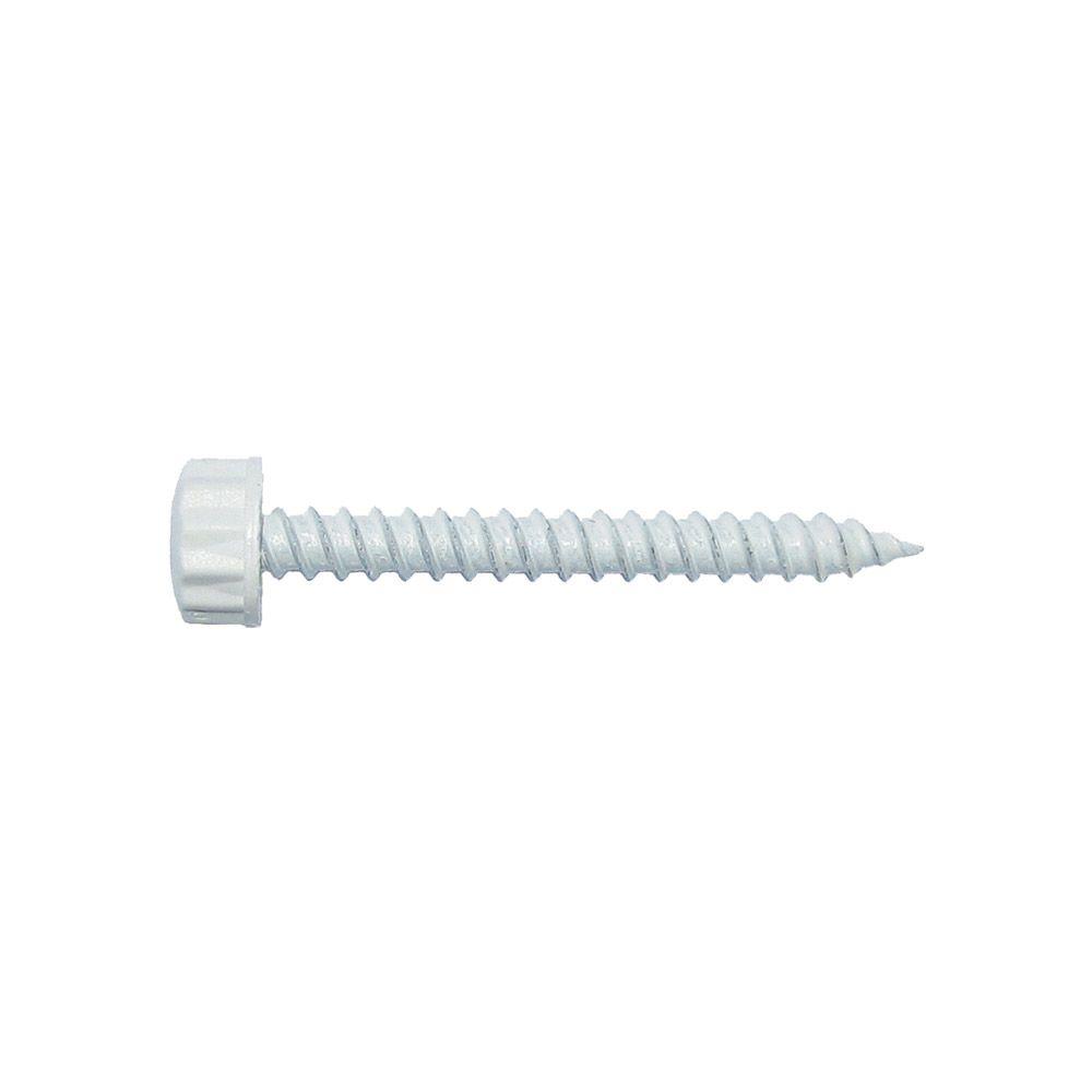 NyloTec 12 x 2 in. Nylon White BiHex Head Sheet Metal Screw (50 per