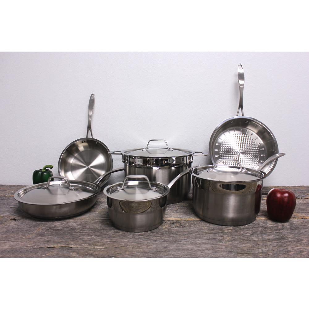 Berghoff Earthchef Professional 10 Piece Stainless Steel Cookware Set 2213766a The Home Depot