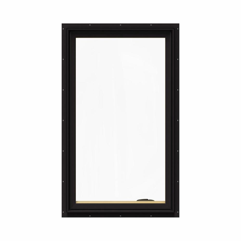 JELD-WEN 24.75 In. X 48.75 In. W-2500 Series Black Painted Clad Wood ...