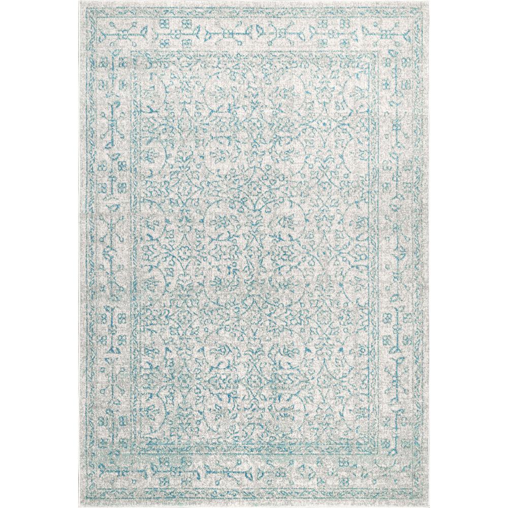 Nuloom Area Rugs The Home Depot Vintage Waddell Blue 5 Ft X 7 In Rug
