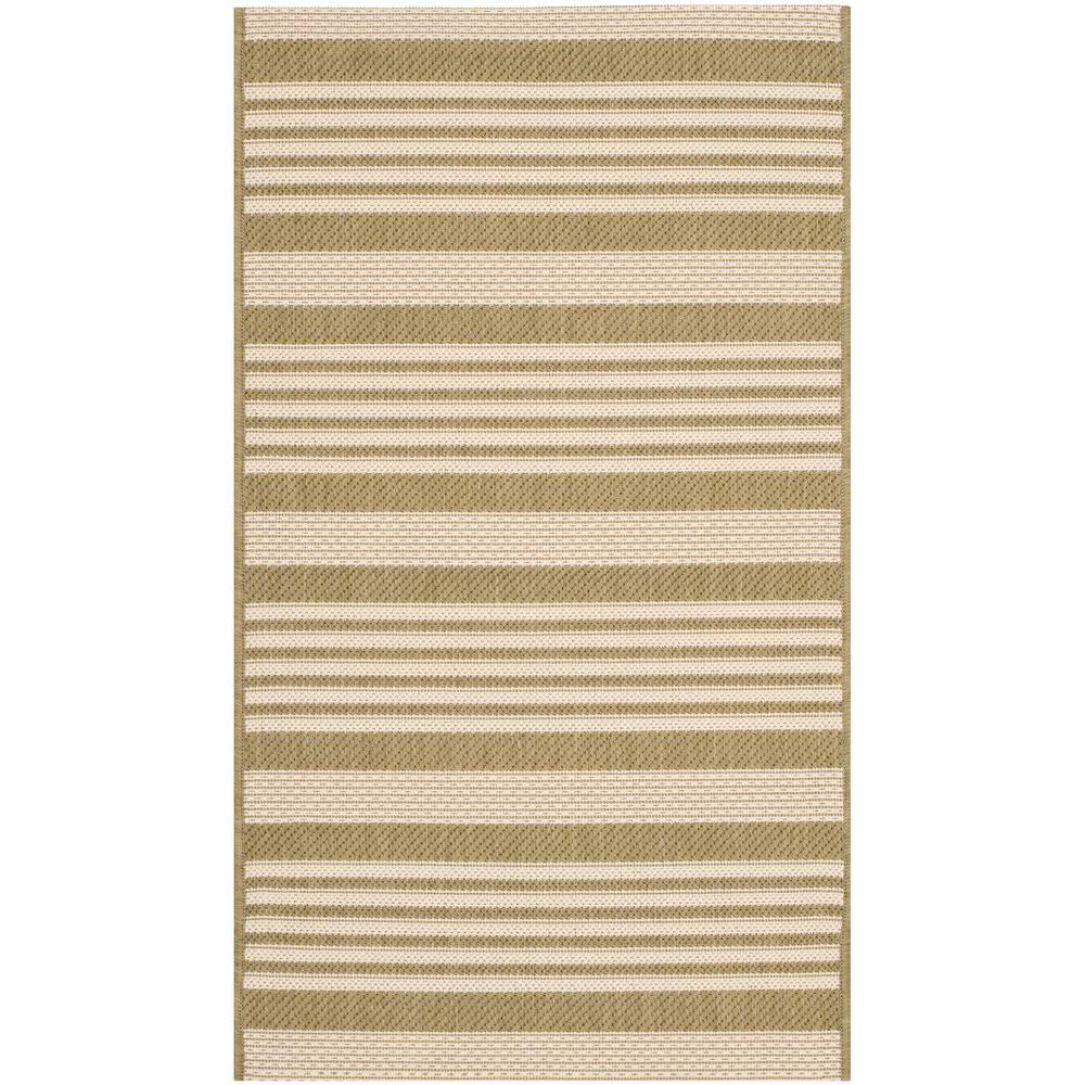 Safavieh Courtyard Green/Beige 9 ft. x 12 ft. Indoor/Outdoor Area Rug