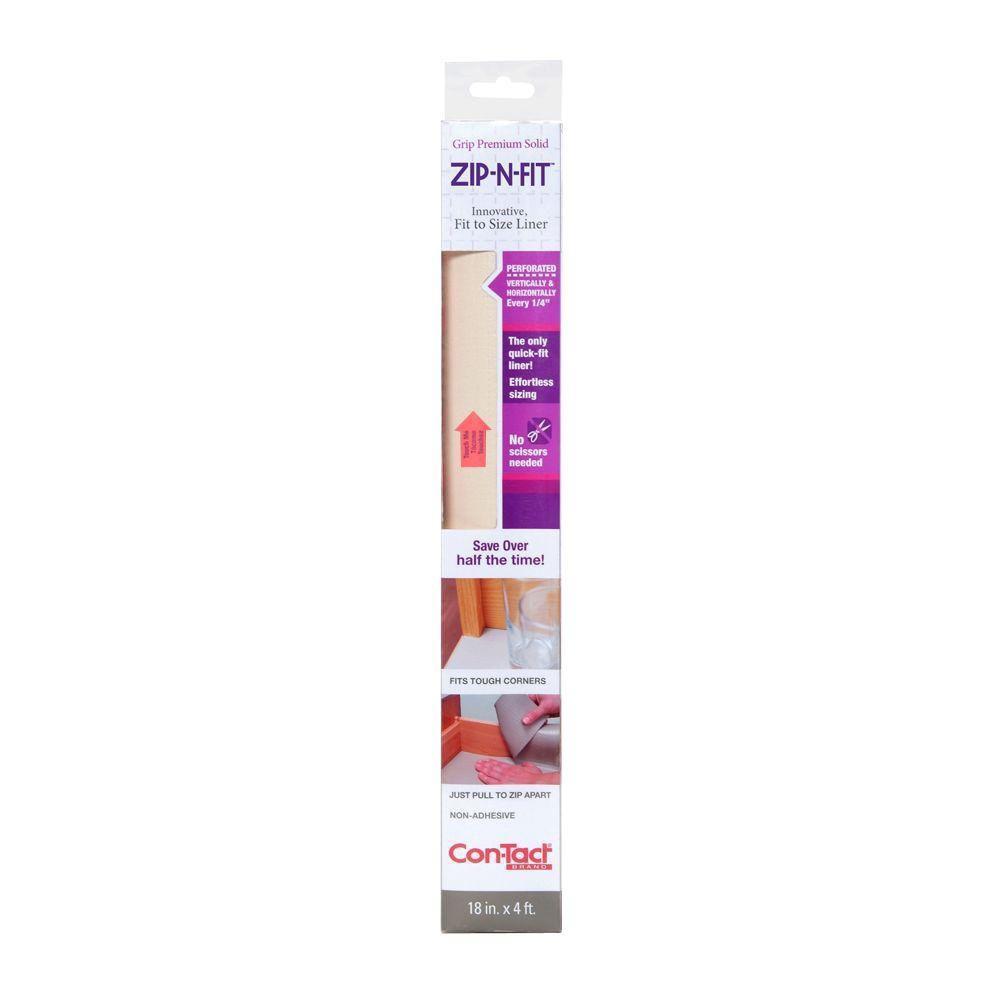 ConTact ZipNFit 18 in. x 4 ft. Almond Perforated Solid Grip Non