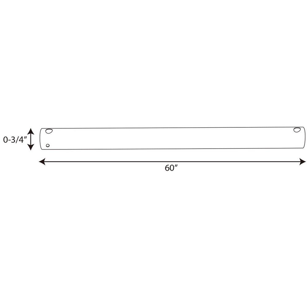Progress Lighting Airpro Collection 60 In Graphite Extension Downrod
