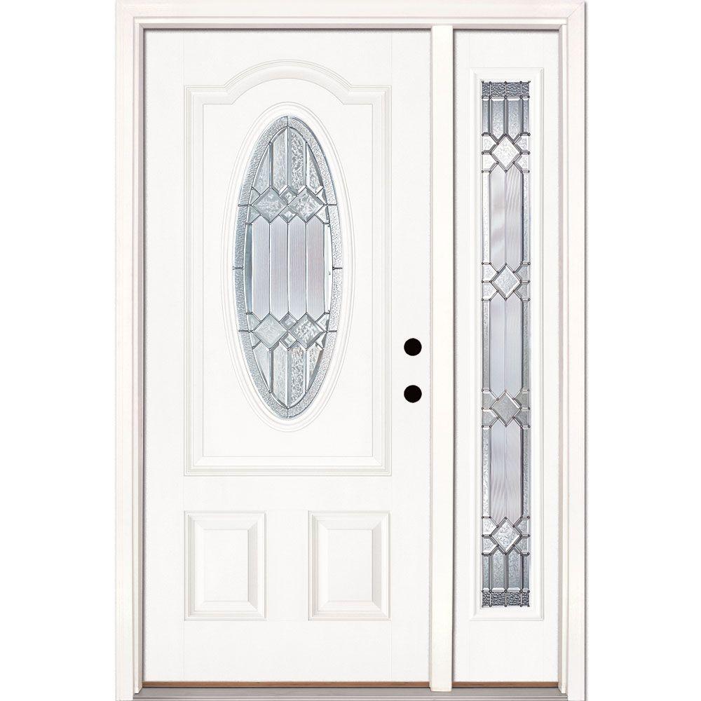Feather River Doors 50 5 In X81 625in Mission Pointe Zinc 3 4 Oval