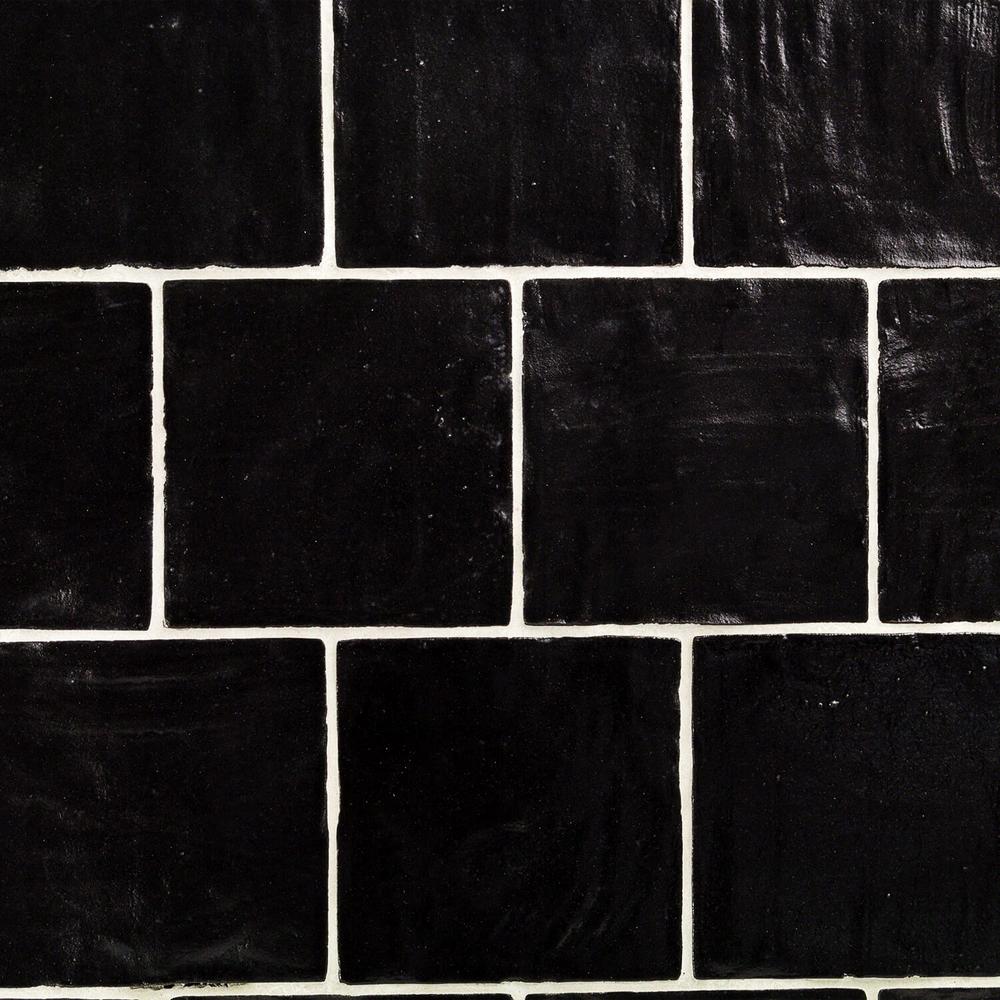 Ivy Hill Tile Amagansett Black 4 In X 9mm Satin Ceramic Wall Amagansett Black 4 In X 9mm Satin Ceramic Wall Tile 5 38 Sq Ft Box