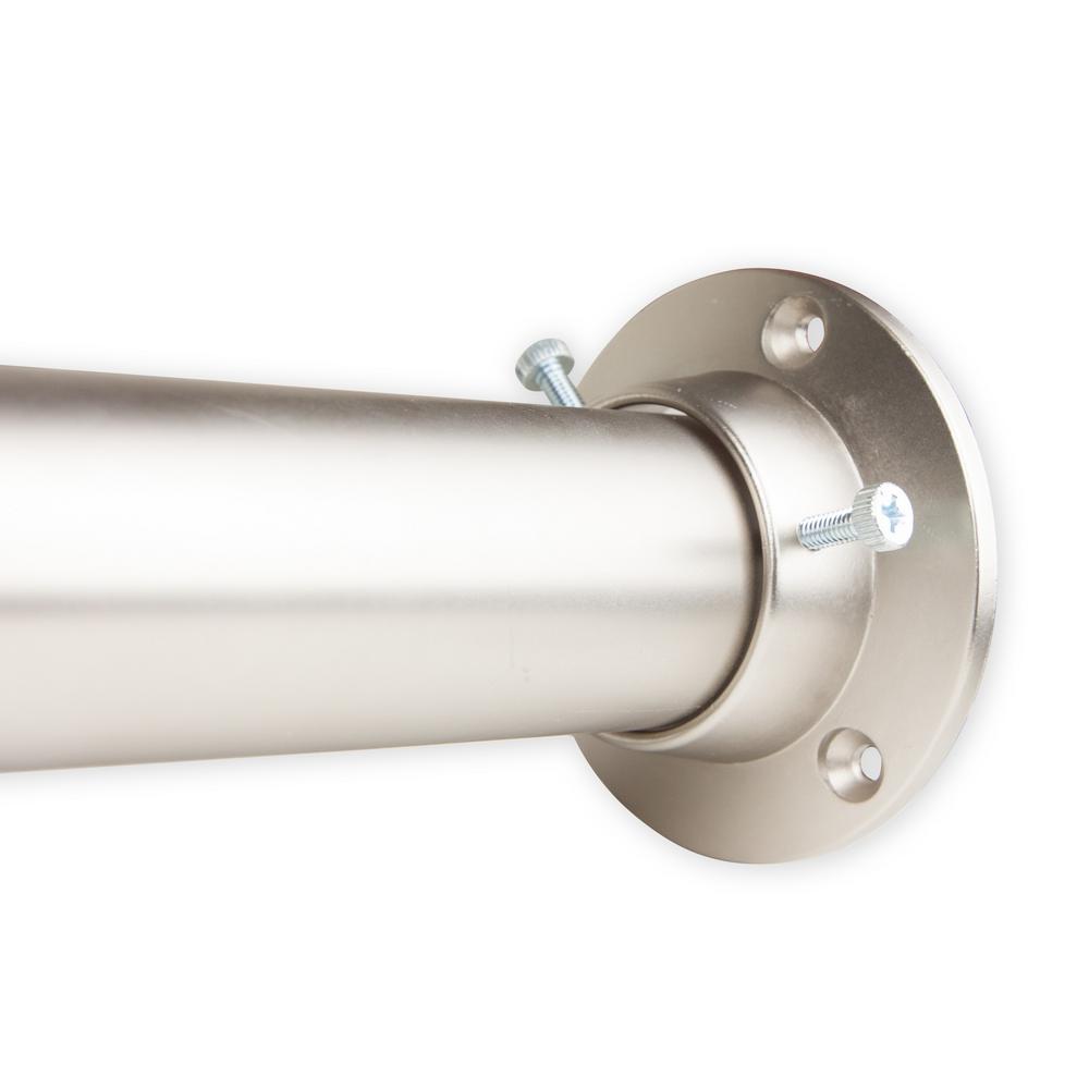 Rod Desyne 28 in. to 48 in. Adjustable Satin Nickel Closet with 1.5 in
