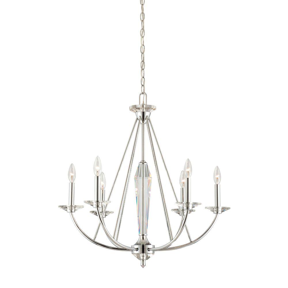 Designers Fountain Palatial 6Light Chrome Interior Incandescent