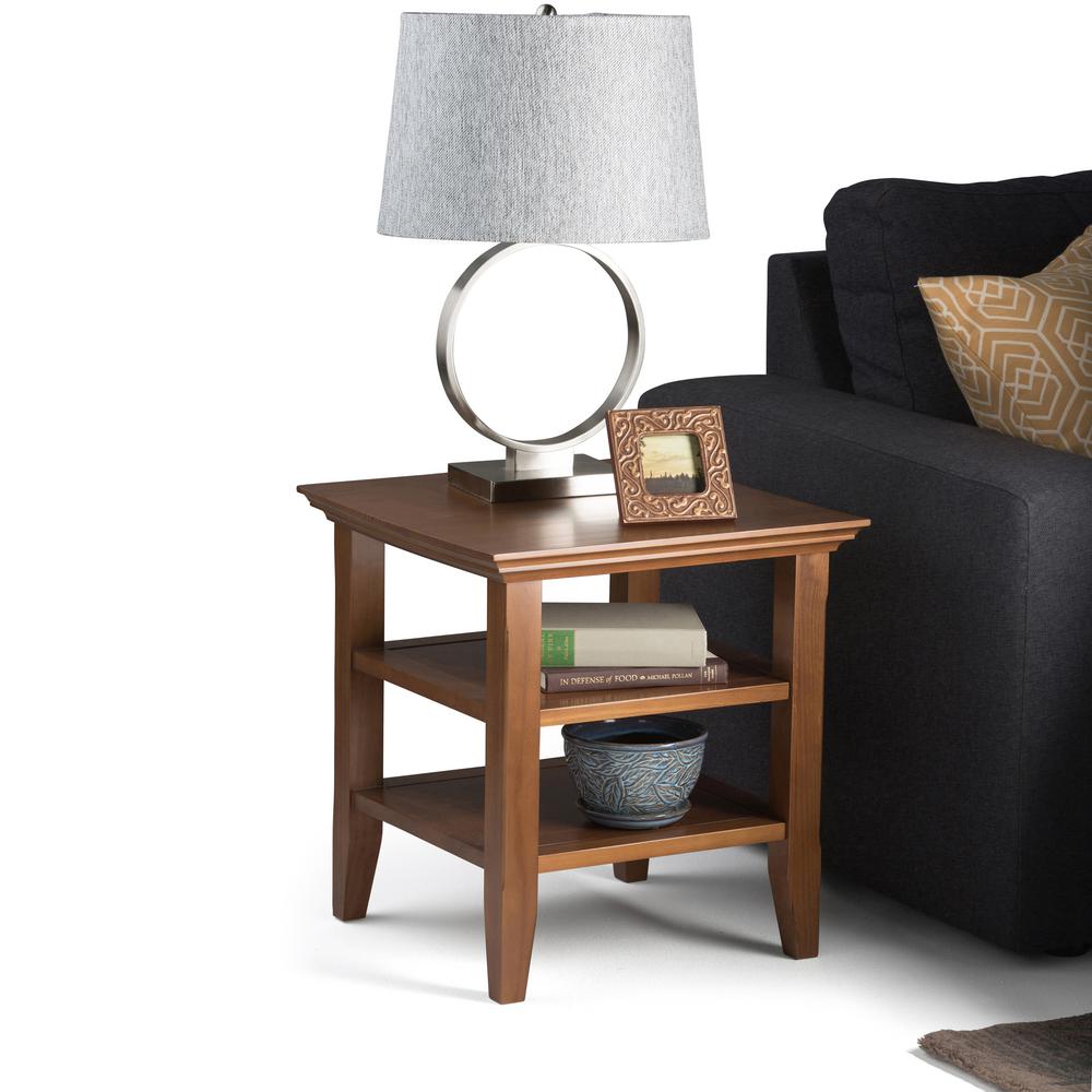 Brooklyn solid oak furniture side end lamp sofa table