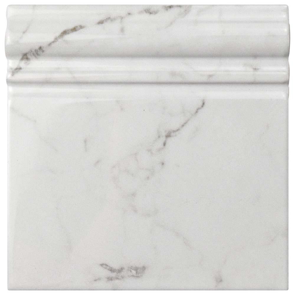 Merola Tile Classico Carrara Glossy Skirting Base 6 in. x 6 in ... Merola Tile Classico Carrara Glossy Skirting Base 6 in. x 6 in ...