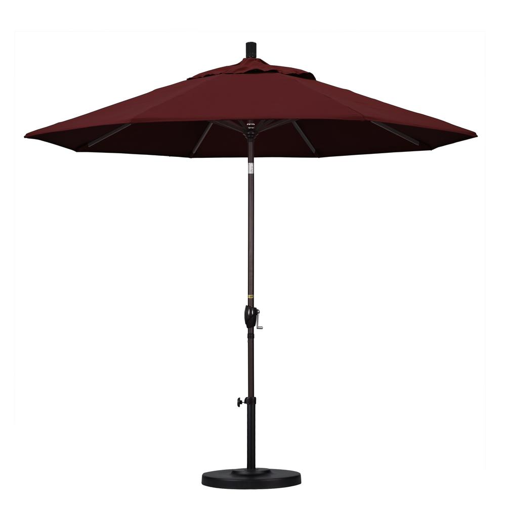 California Umbrella 9 Ft Fiberglass Push Tilt Patio California Umbrella 9 Ft Aluminum Push Tilt Patio