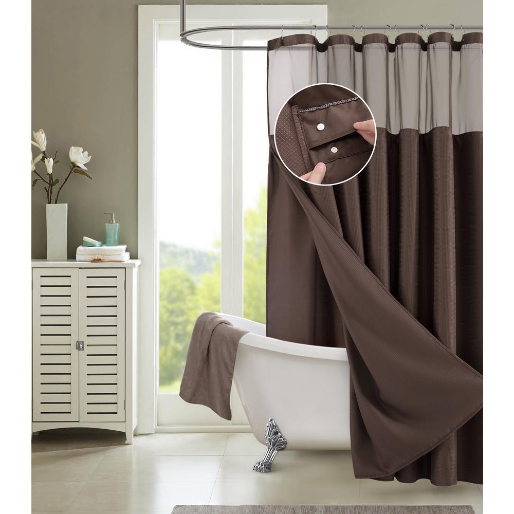 brown shower curtain liner