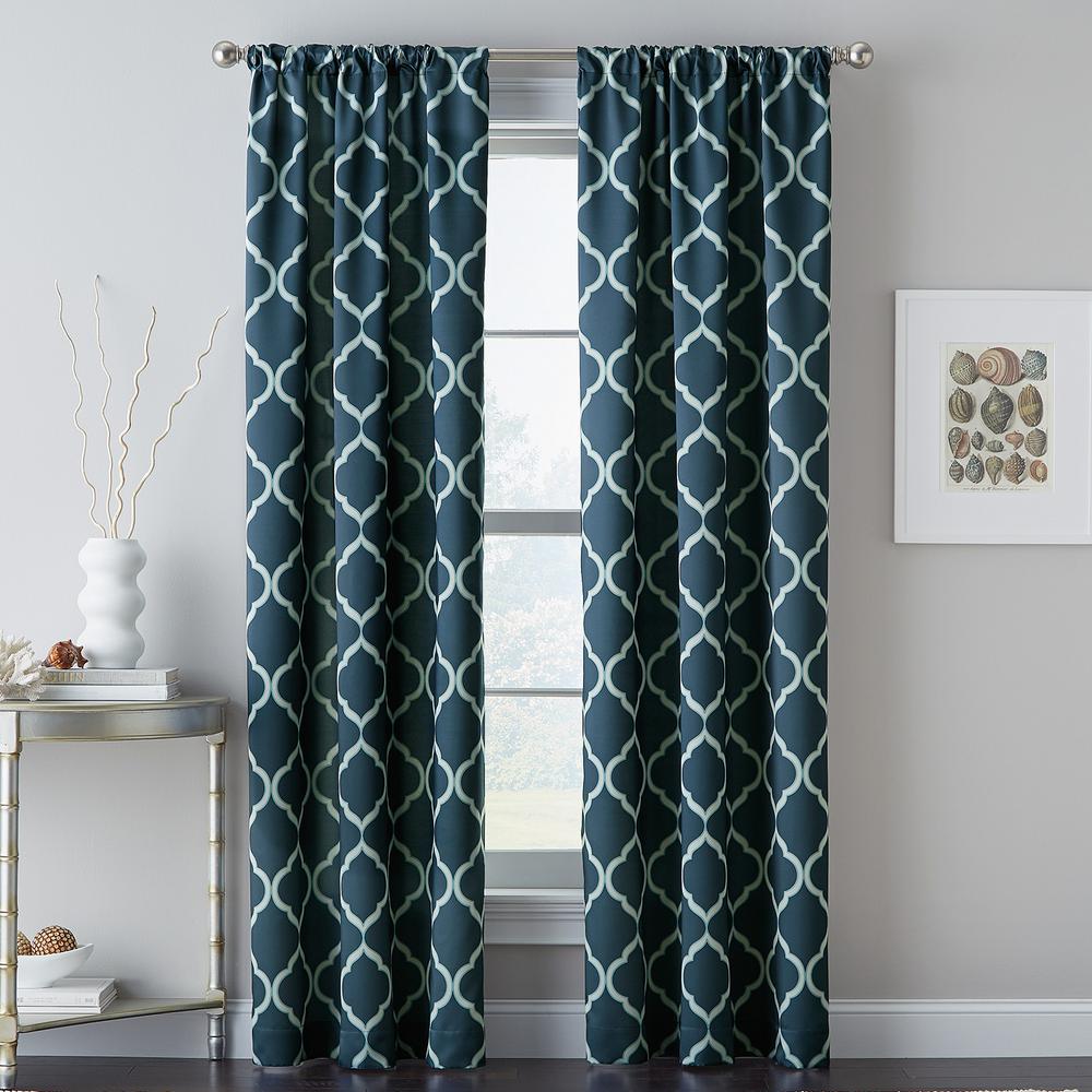 Casbah Trellis 40 In W X 84 L Window Panel Blue 1q82420gbl Casbah Trellis 40 In W X 84 L Window Panel Blue