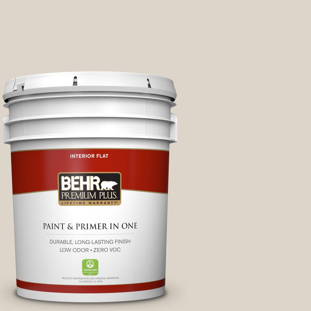 BEHR Premium Plus 5 gal. N3302 Prairie Dust Flat Zero VOC Interior