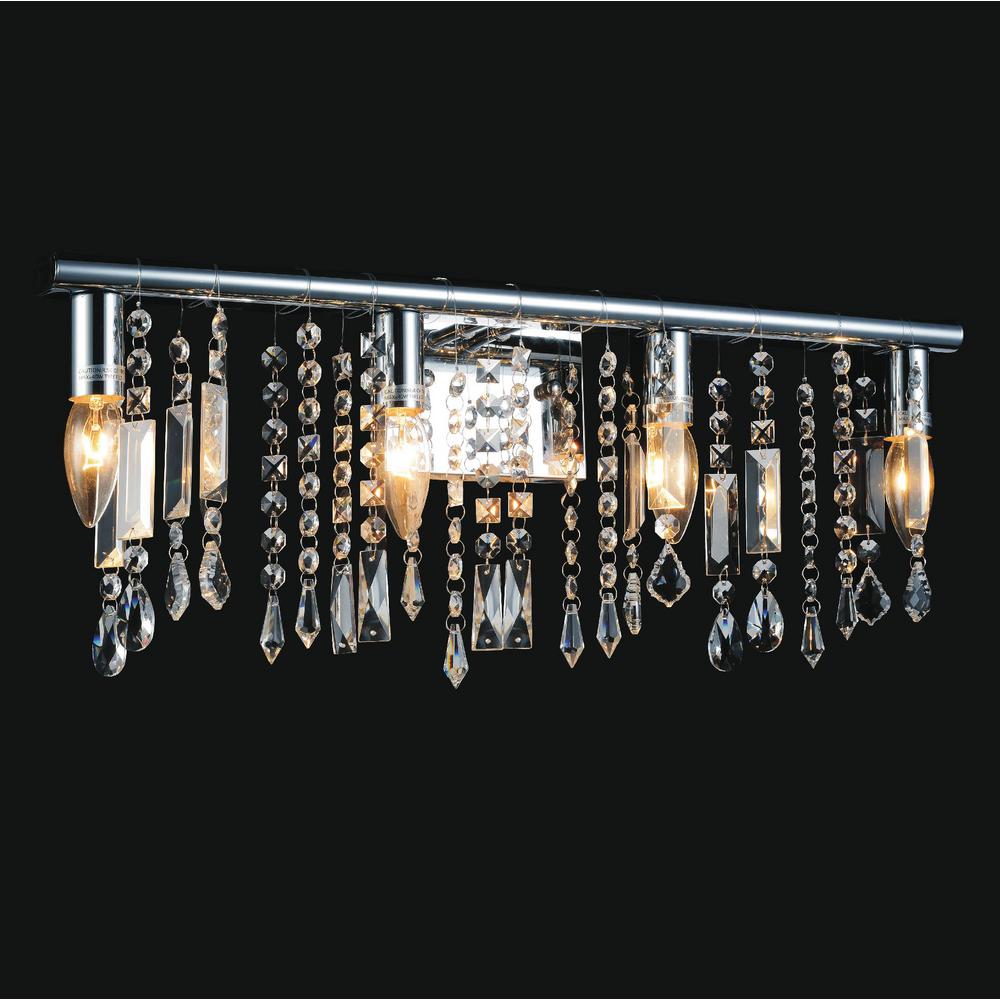 Cwi Lighting Janine 4 Light Chrome Sconce 5549w24c The Home Depot Cwi Lighting Janine 4 Light Chrome Sconce