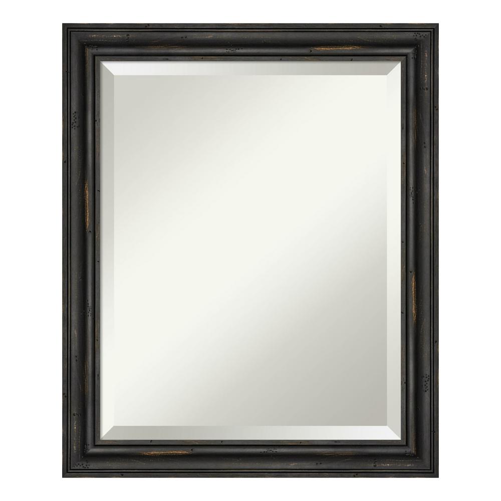 Amanti Art Rustic Pine Narrow Black Decorative Wall MirrorDSW4093489