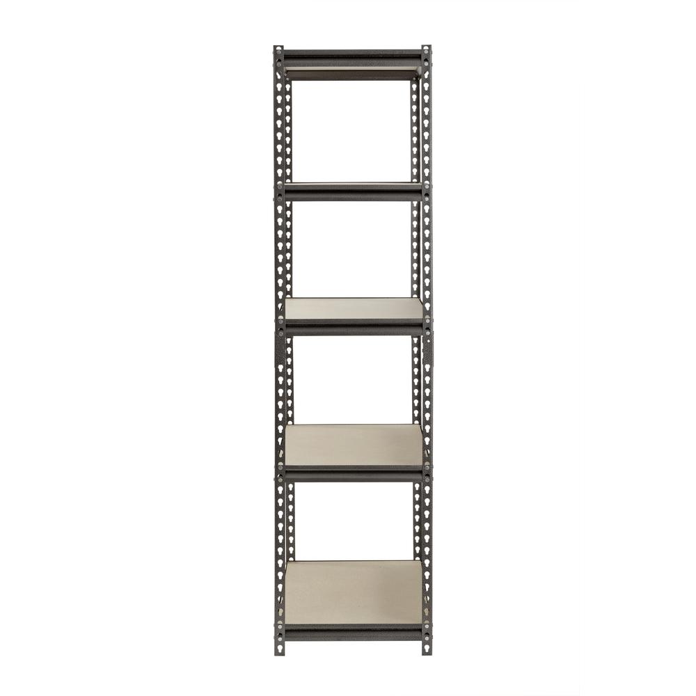 Muscle Rack Silver 5 Tier Boltless Steel Garage Storage Shelving 36 In W X 72 In H X 18 In D Ur361872pb5p Sv The Home Depot