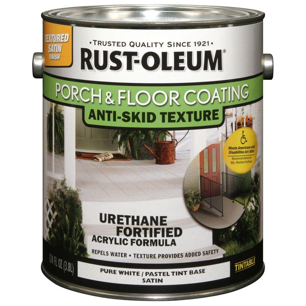 Rust-Oleum Porch and Floor 1- gal. Pure White Anti-Skid Satin 50 VOC ...