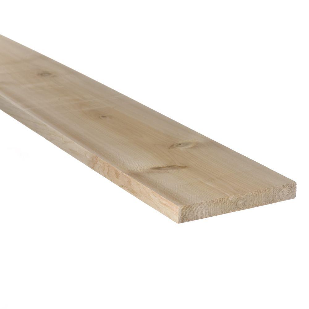 1 in. x 6 in. x 8 ft. Premium Cedar SquareEdge Board784459 The Home