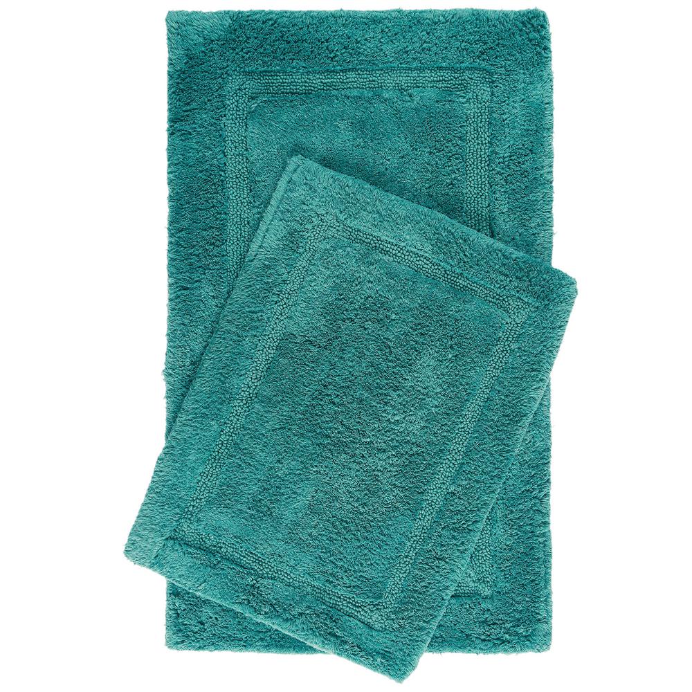 Home Dynamix Newton Dark Teal Racetrack 2 Piece 17 In X 24 In