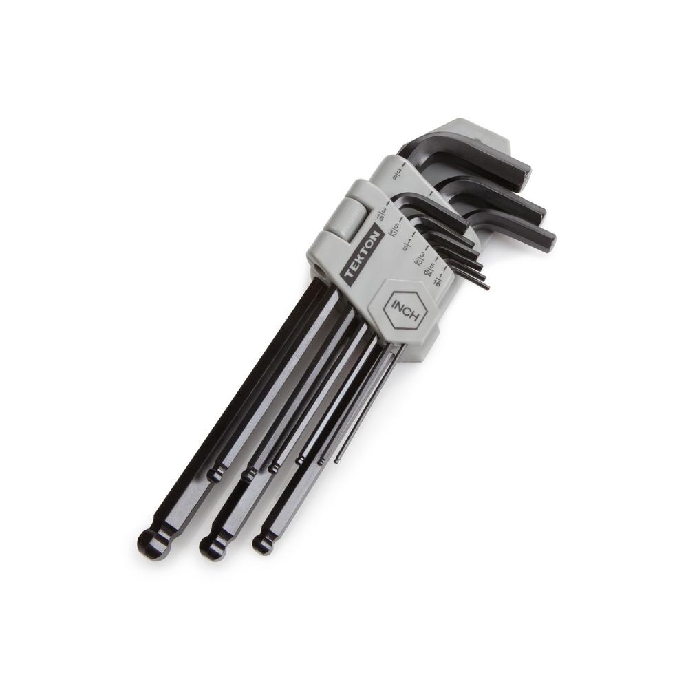 TEKTON 1/163/8 in. Long Arm Ball End Hex Key Wrench Set (9Piece