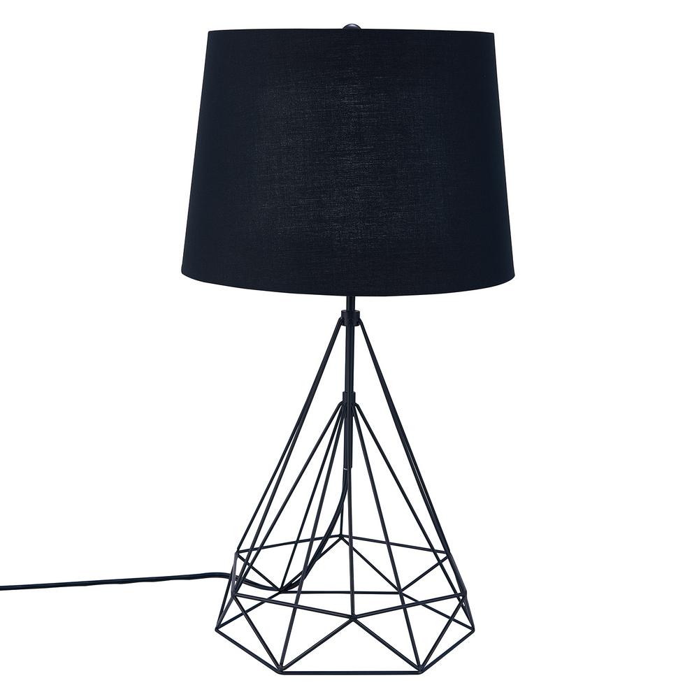 black metal bedside lamp