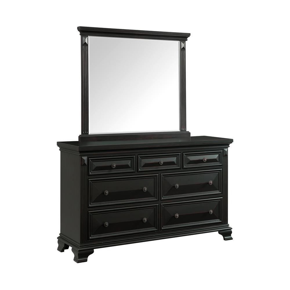 Picket House Furnishings Trent 7 Drawer Antique Black Dresser With