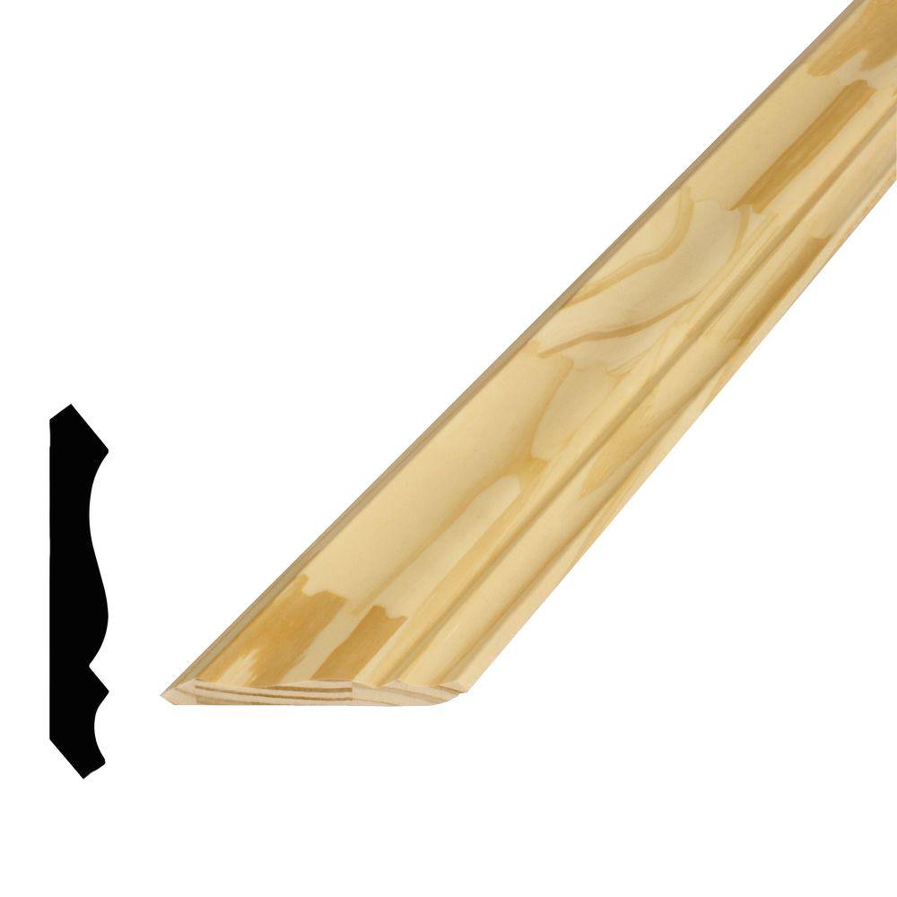 Alexandria Moulding 9/16 In. X 3-5/8 In. X 96 In. Pine Finger-Jointed ...