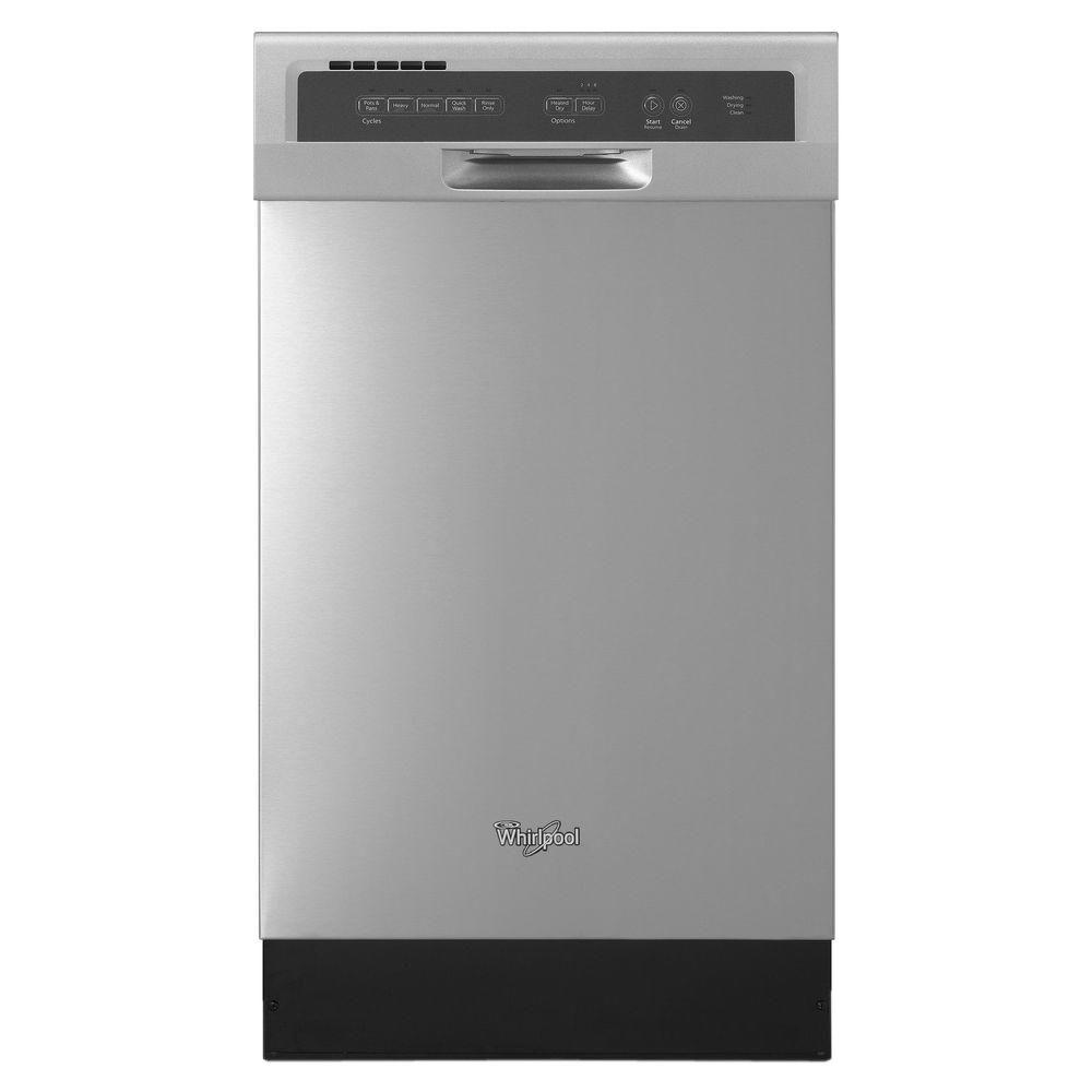 Whirlpool 18 in. Front Control Builtin Compact Tall Tub Dishwasher in