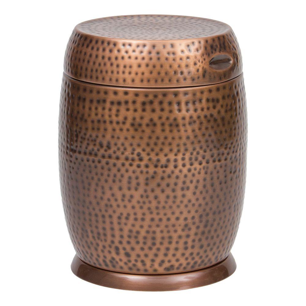 Ay Outdoors Metal Patio Furniture Antique Copper Madras Drum Patio Side Table