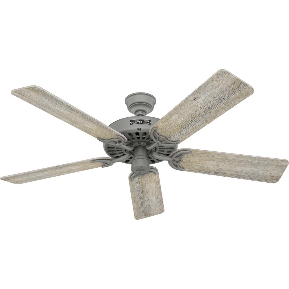 Hunter Original 52 in. Outdoor Matte Silver Ceiling Fan-51123 - The