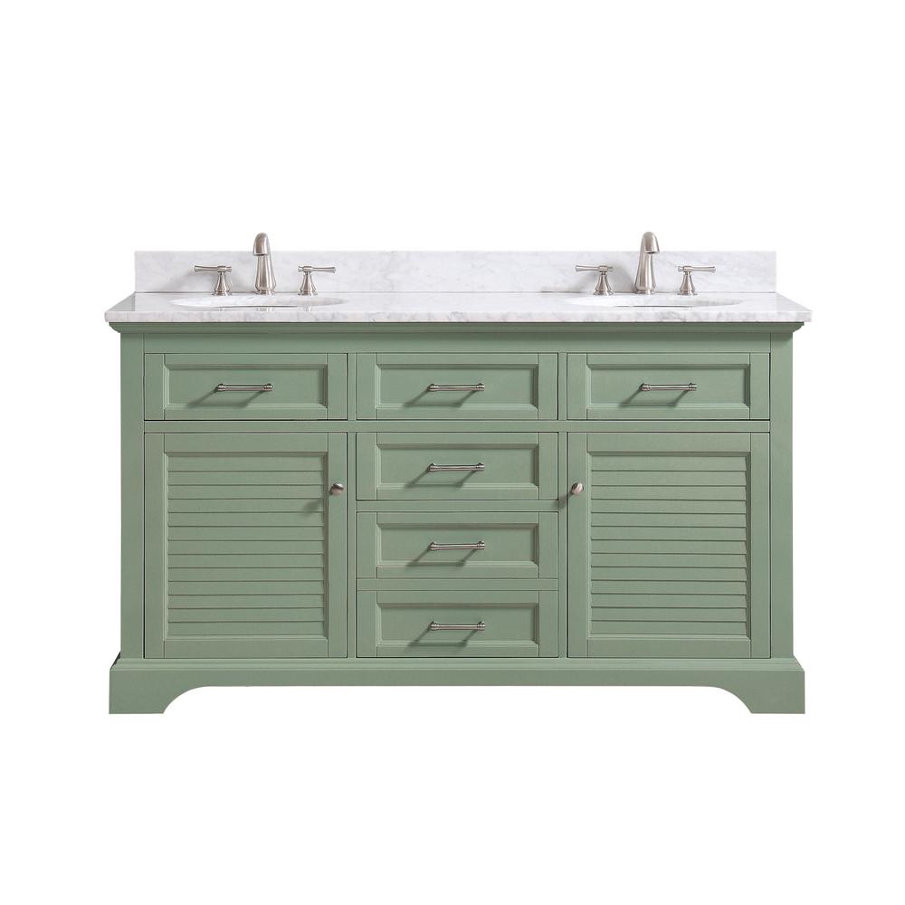 Green Double Sink Bathroom Vanities Bath The Home Depot