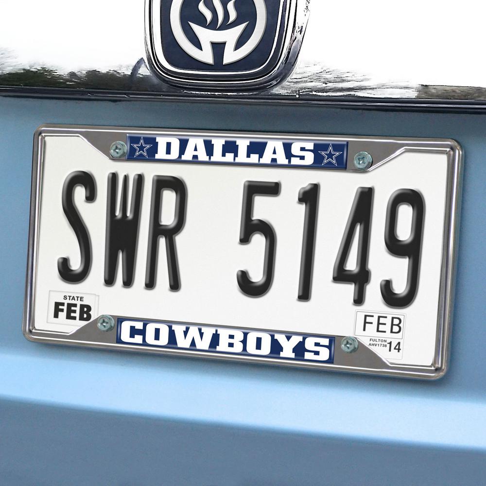 Chrome License Plate Frame Life Is Good When The Cowboys Win Auto Accessory