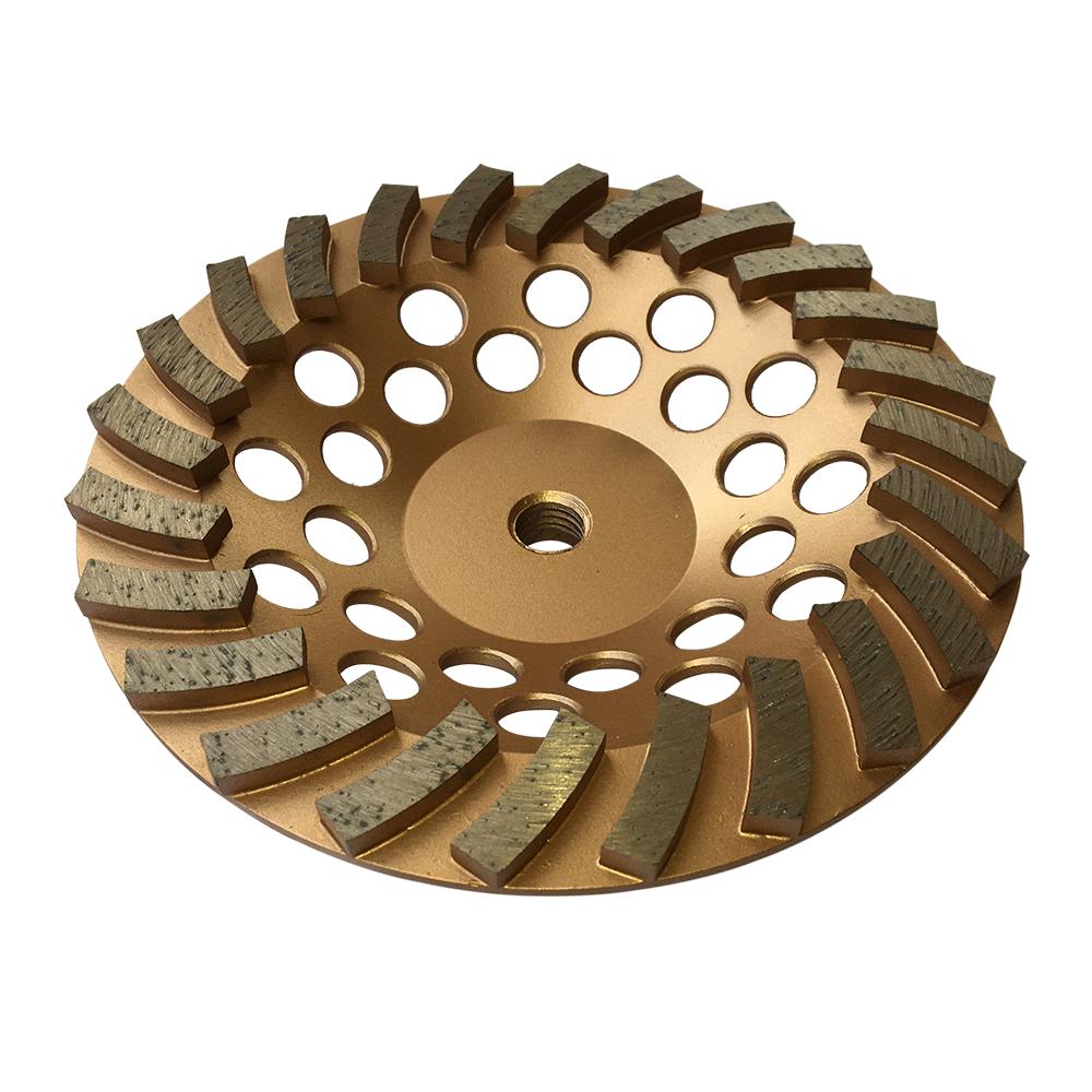 EDiamondTools 7 in. Diamond Grinding Wheel for Concrete 24 Segments 5/8