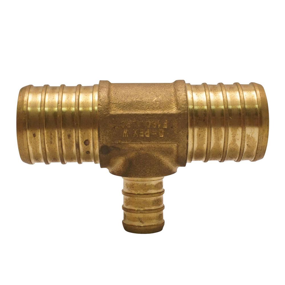 Apollo 1 in. x 1 in. x 1/2 in. Brass PEX Barb Reducing TeeAPXT1112