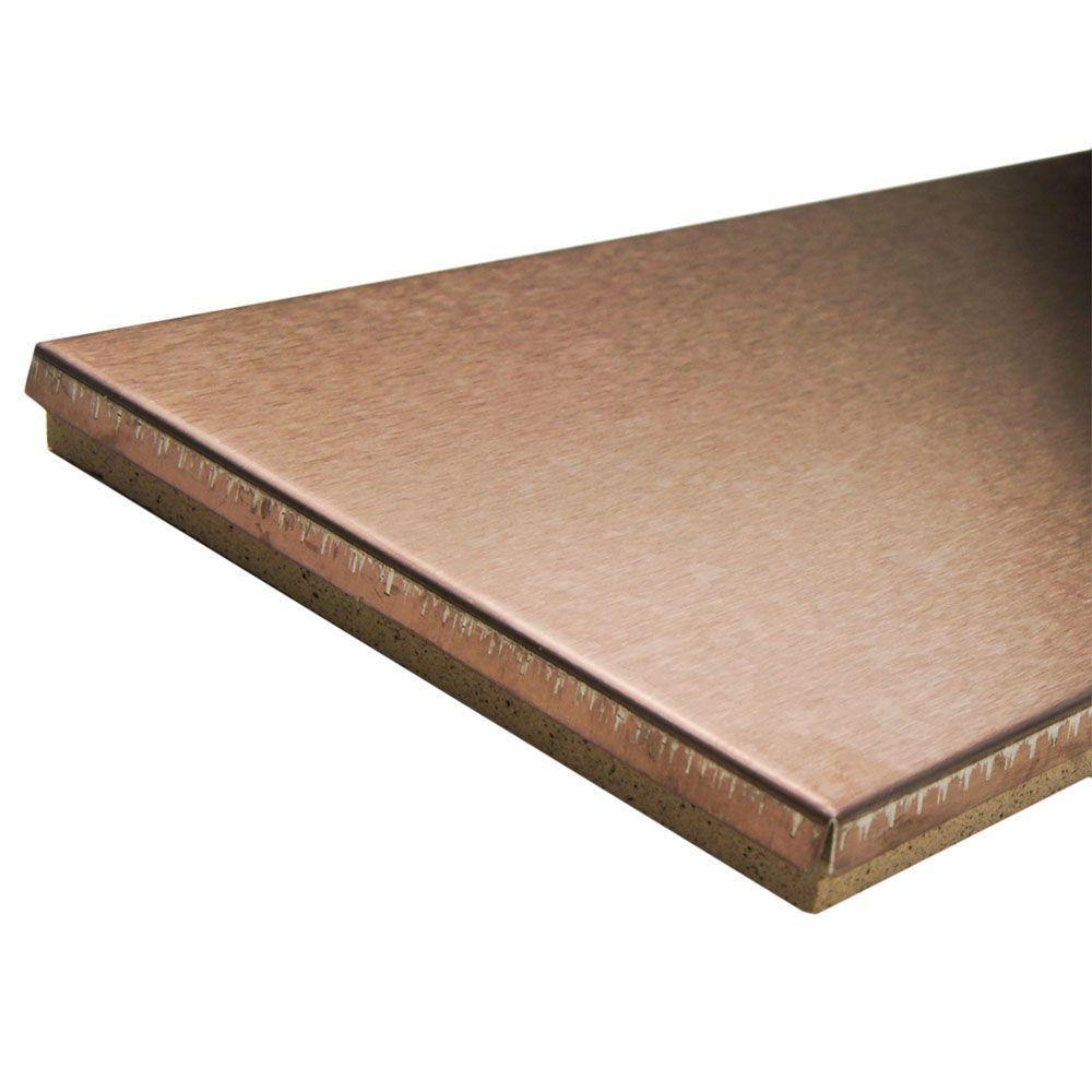 Merola Tile Alloy Copper 3 In X 6 In Stainless Steel Metal Over Porcelain Subway Wall Tile 1 Sq Ft Pack Gital3co The Home Depot