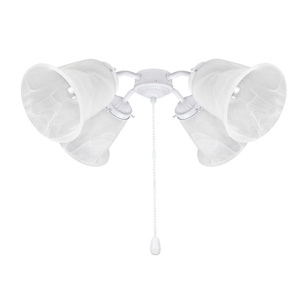 Aspen Creative Corporation 4Light 9 in. Painted White Ceiling Fan