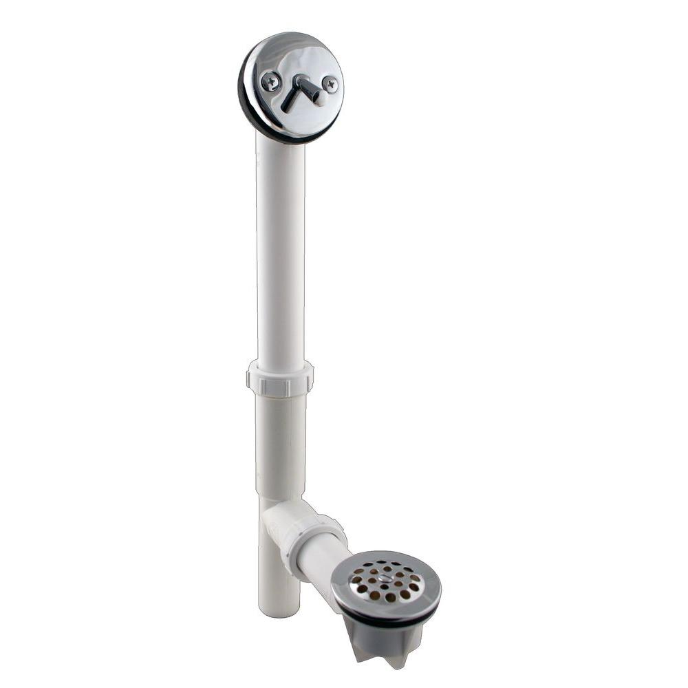 Westbrass Trip Lever White Poly Adjule Bath Waste Polished Trip Lever White Poly Adjule Bath Waste Polished Chrome